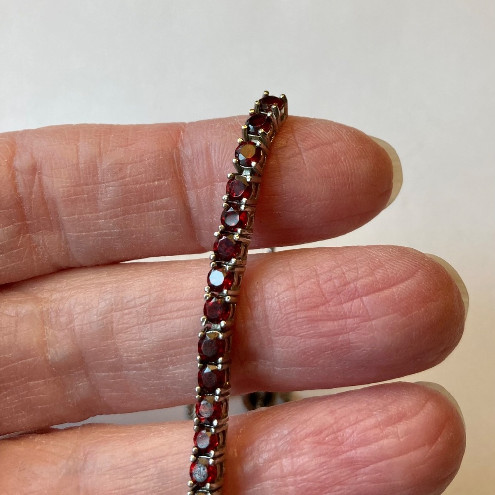 Sterling Bolo with Garnets